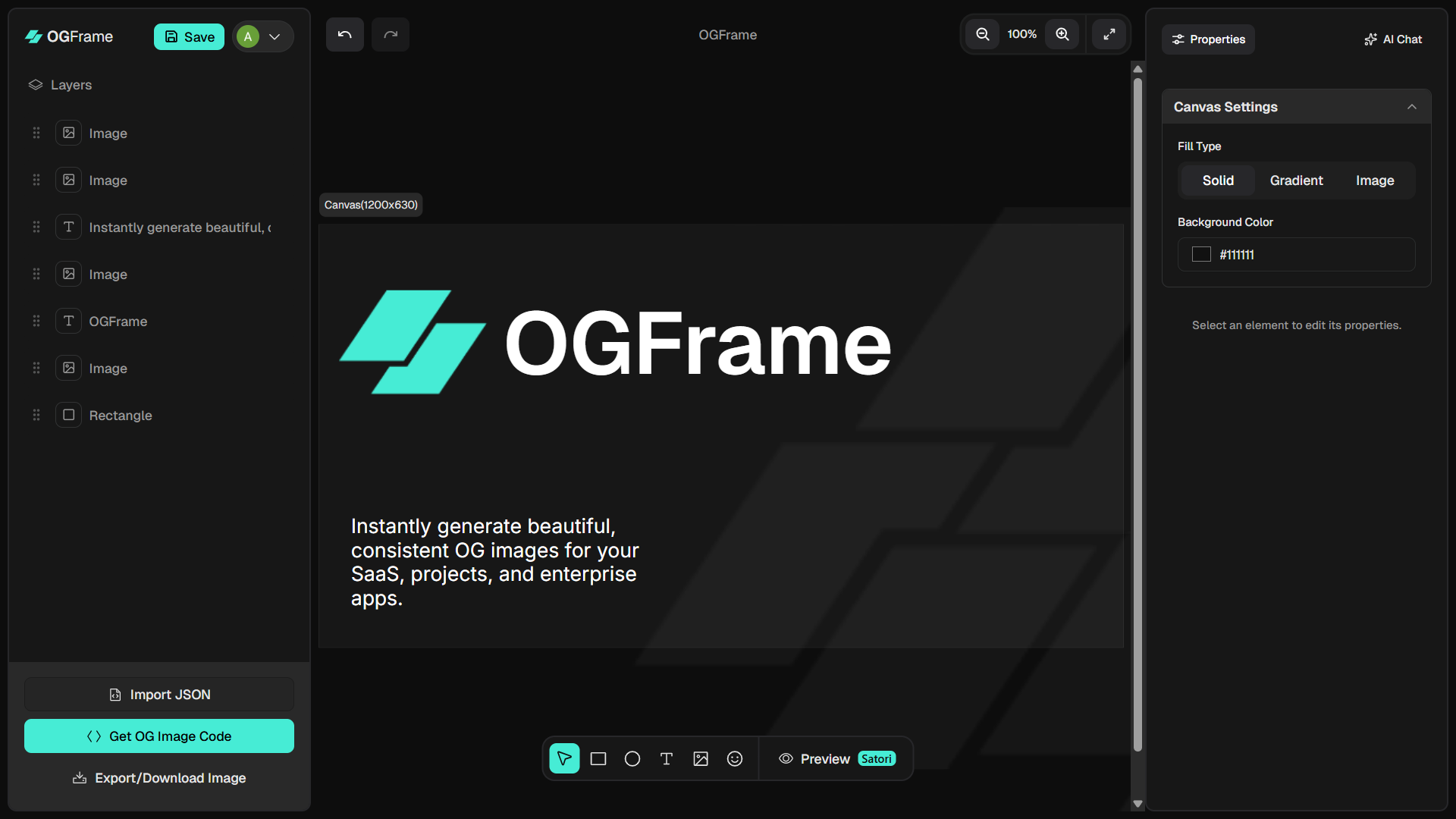 Visual Editor Interface